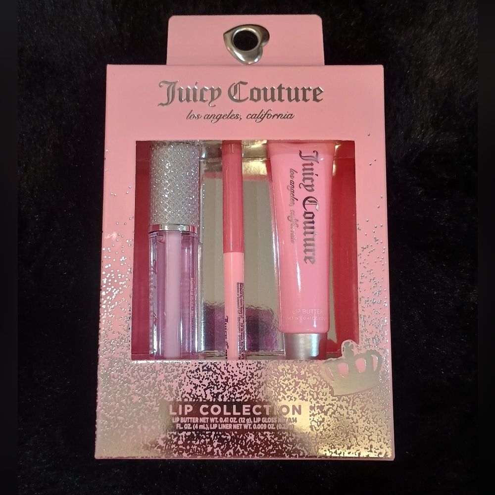 New Juicy Couture 3 Pk Lip Gloss Set Color Is Mauve Lip Gloss, Butter & Liner